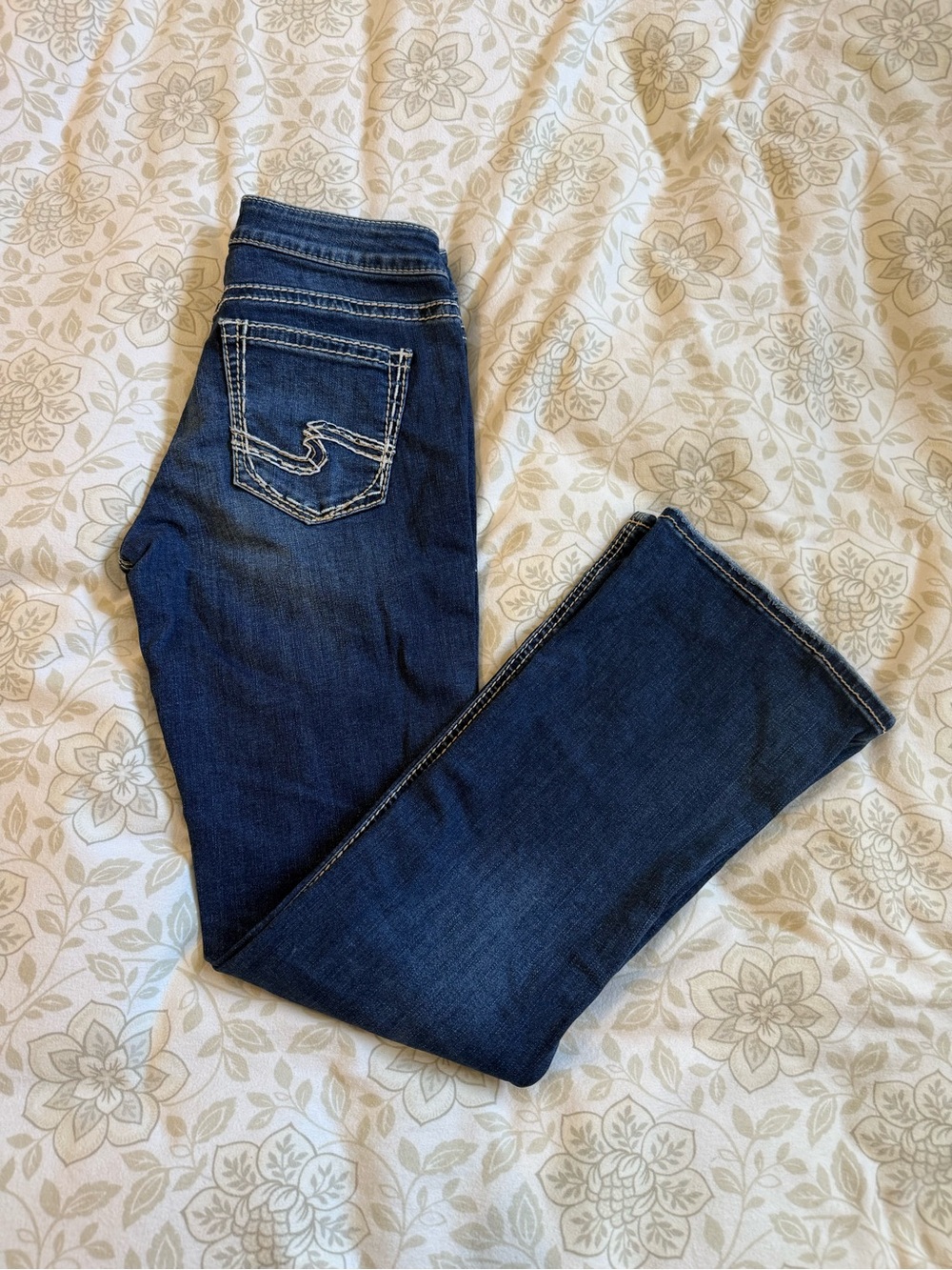 Silver Dark Blue Suki Bootcut Jeans